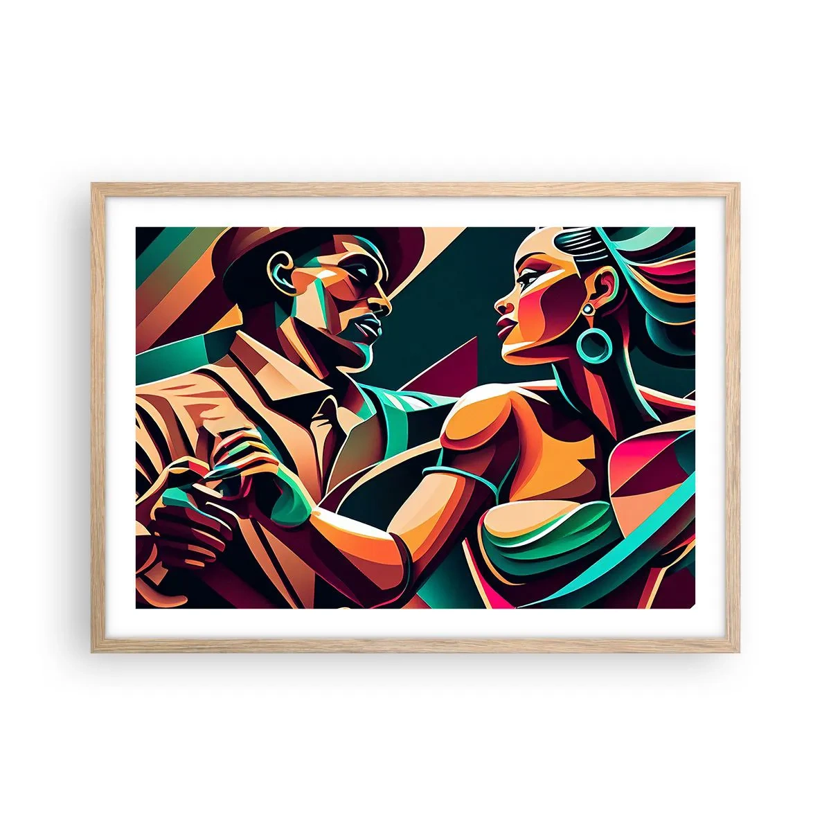 Poszter világos tölgy keretben - A szív ritmusában - 70x50 cm