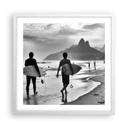 Poszter fekete keretben - Egyhullámú szamba - 50x50 cm