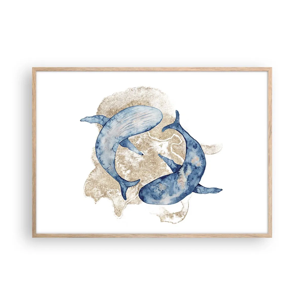 Poszter világos tölgy keretben - Barátság vagy szerelem? - 100x70 cm