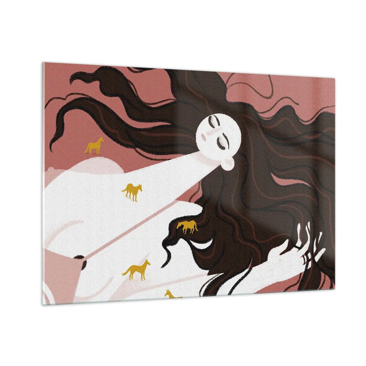 Üveg kép - Álom egy arany lóról - 100x70 cm