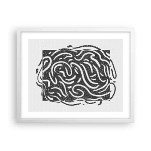 Poszter fekete keretben - Absztrakció: örömtánc - 50x40 cm