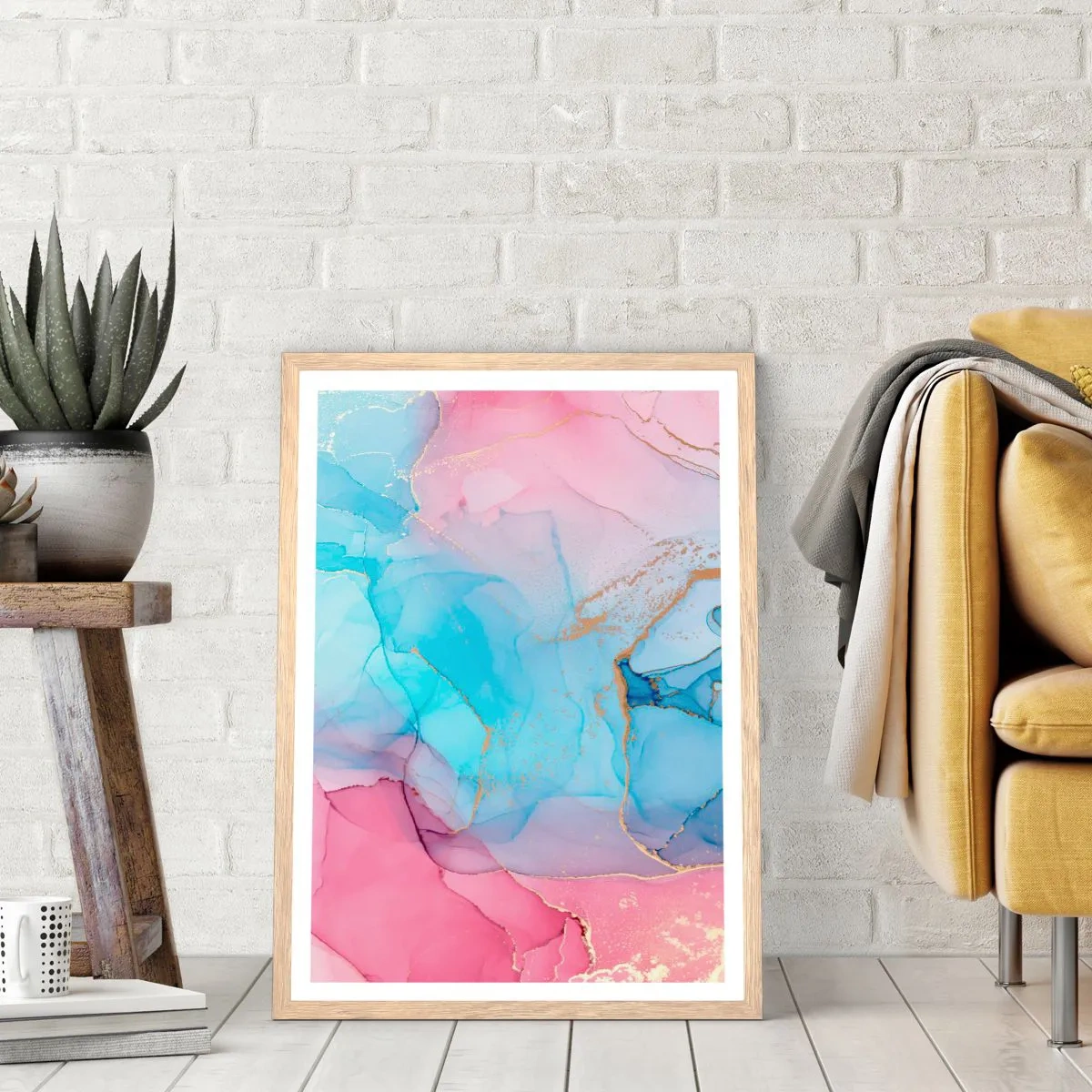 Poszter világos tölgy keretben - Találkozás és átjutás - 50x70 cm