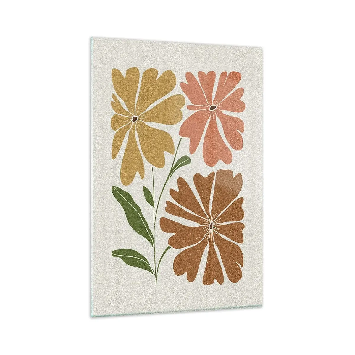 Üveg kép - Természet és geometria - 80x120 cm