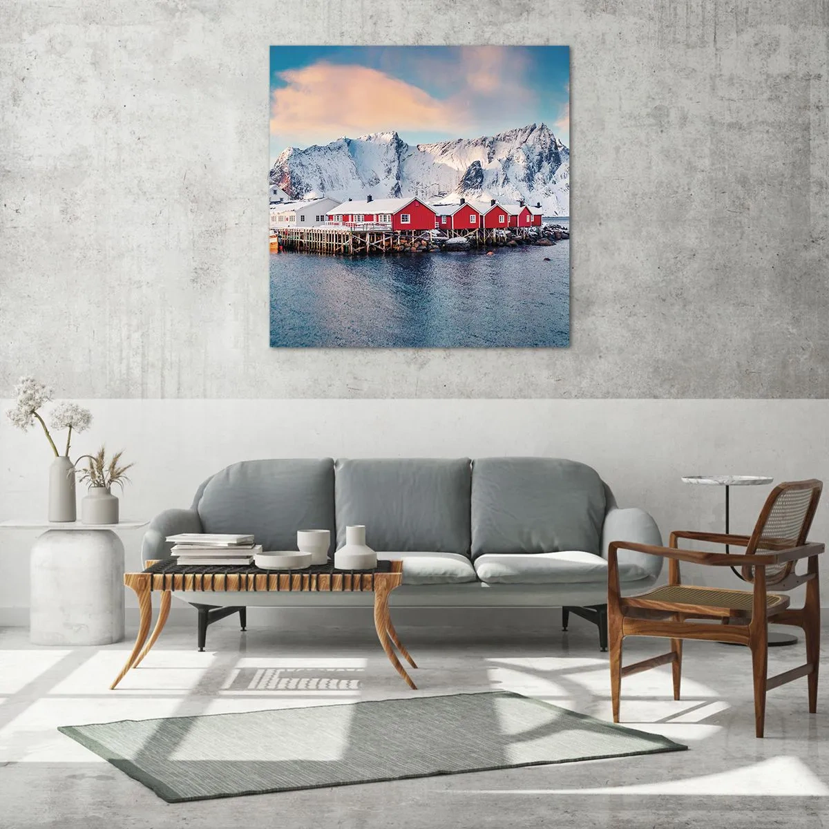 Üveg kép - Északi zug - 50x50 cm