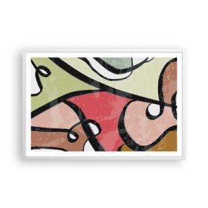 Poszter fekete keretben - Pirouettek a színek között - 91x61 cm