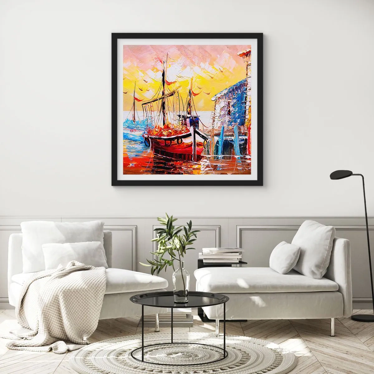 Poszter fehér keretben - Boldog visszatérés - 60x60 cm