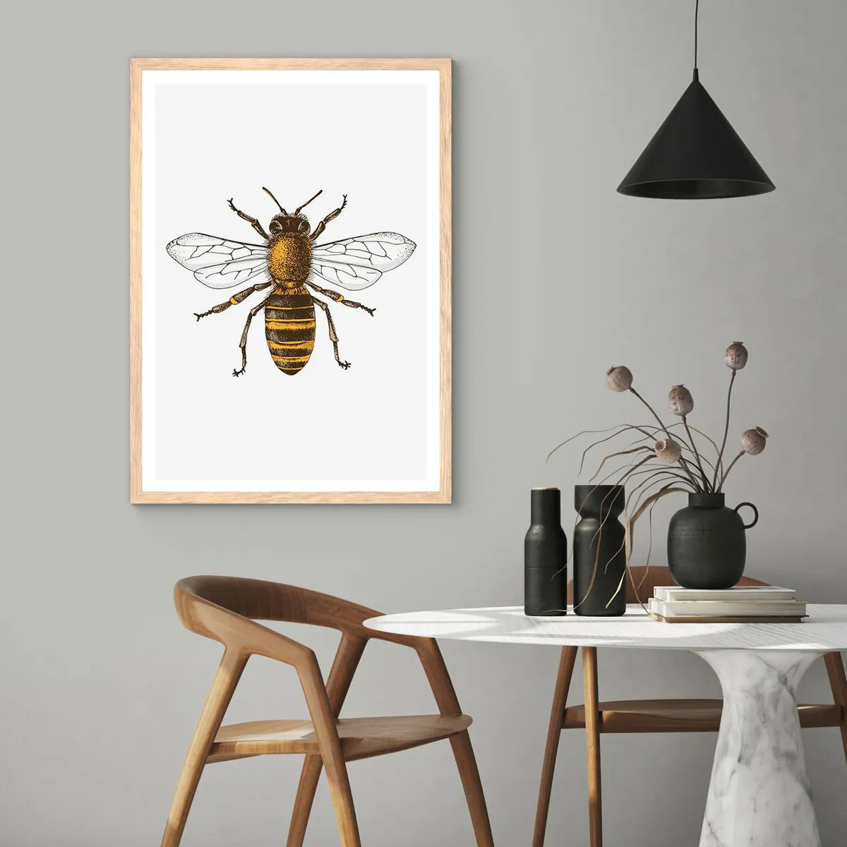 Poszter világos tölgy keretben - Gyönyörű és jó - 70x100 cm