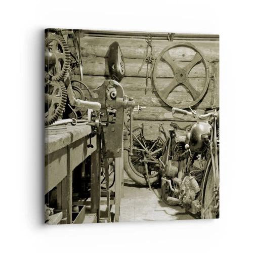 Vászonkép - Władek bácsi fészerében - 30x30 cm