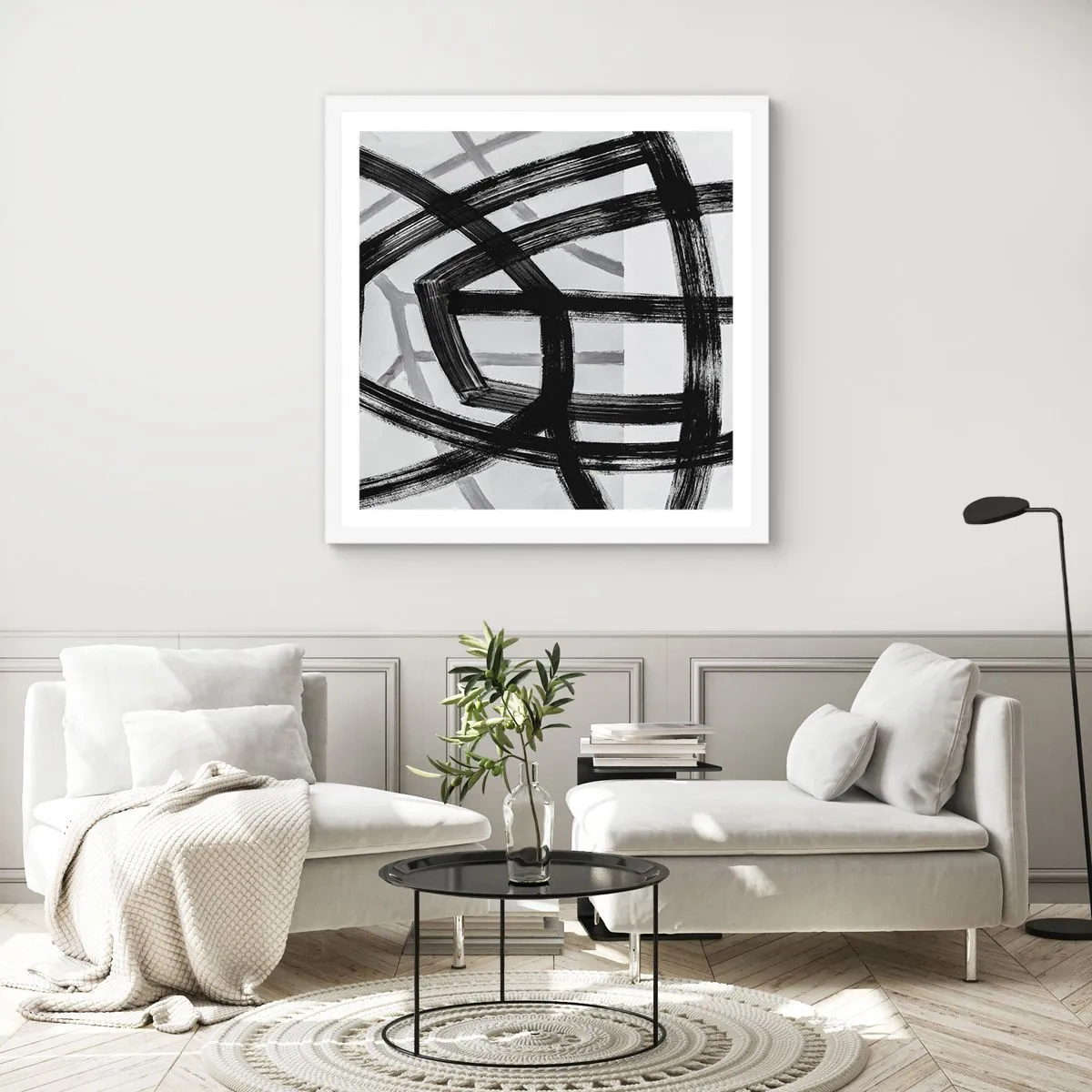 Poszter fekete keretben - Mélység építése - 40x40 cm