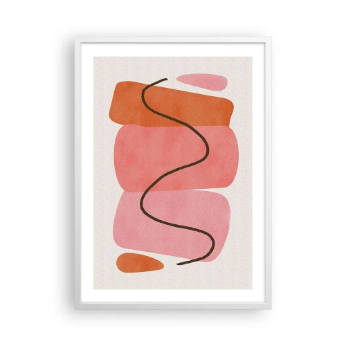 Poszter fekete keretben - Formák szelíd mozgása - 50x70 cm