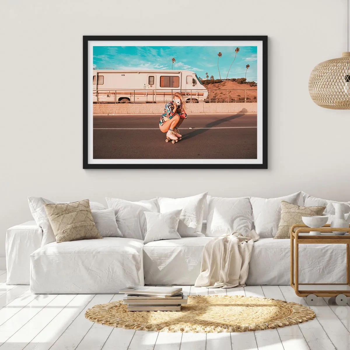 Poszter fehér keretben - Mosolyt kérek! - 70x50 cm