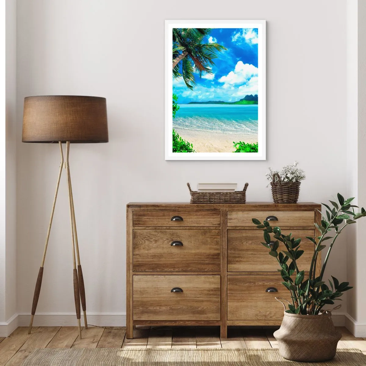 Poszter fekete keretben - A trópusi azúrkék - 61x91 cm