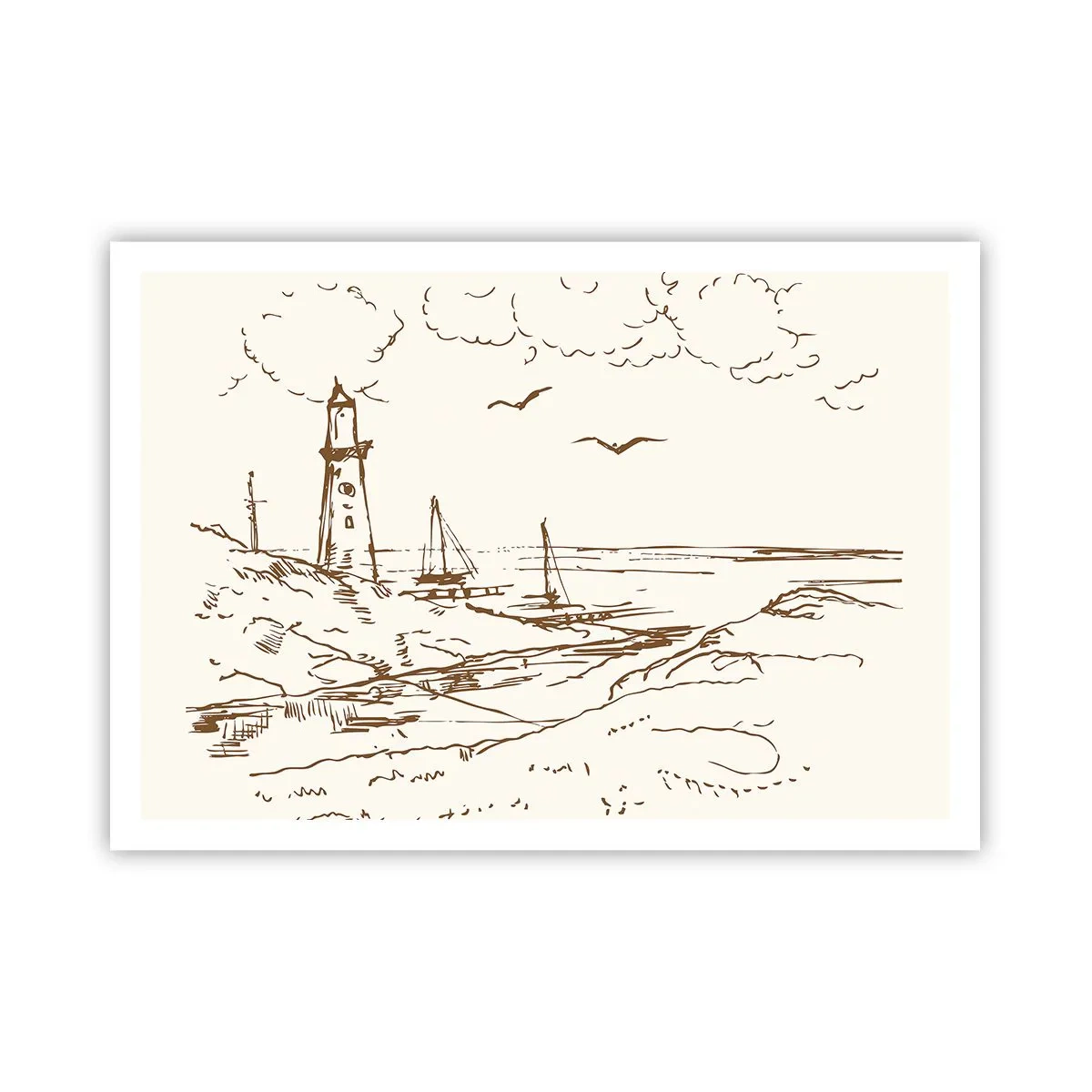 Poszter - A nyár emlékeinek vázlata - 100x70 cm