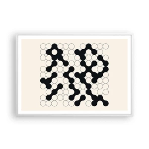 Poszter fekete keretben - Kínai játék - variáció - 100x70 cm
