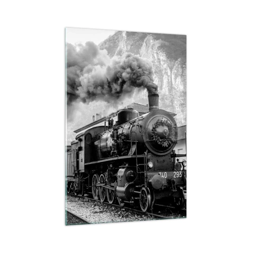 Üveg kép - Indulását a mozdony várja… - 70x100 cm