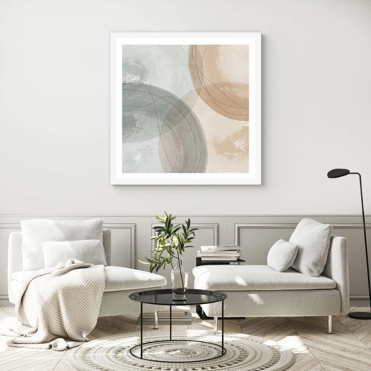 Poszter fekete keretben - világok behatolása - 30x30 cm