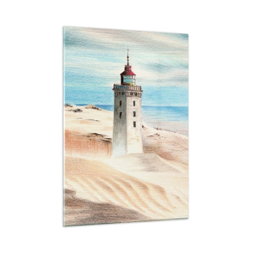 Üveg kép - Mindig a tengert bámulva - 50x70 cm