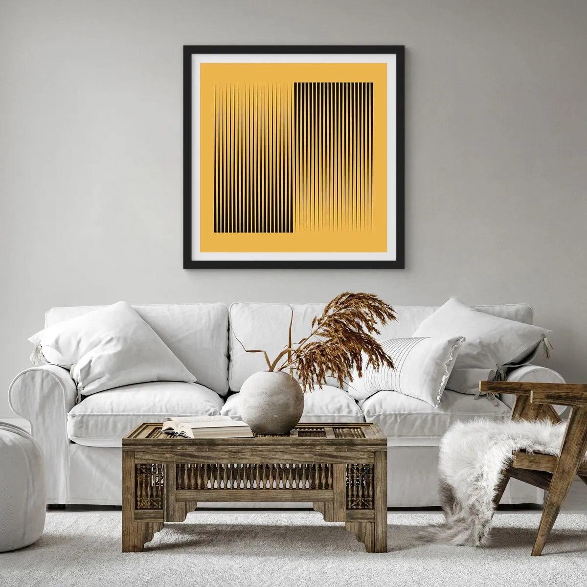 Poszter fehér keretben - Az ellentétek négyzete - 50x50 cm