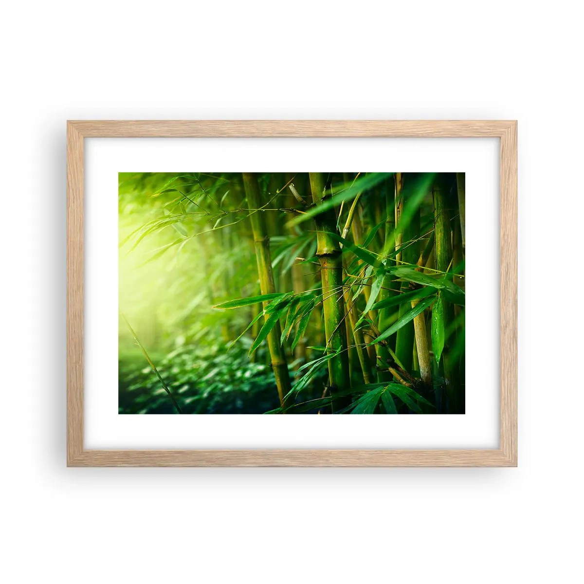 Poszter világos tölgy keretben - Megismerni magát a zöldet - 40x30 cm