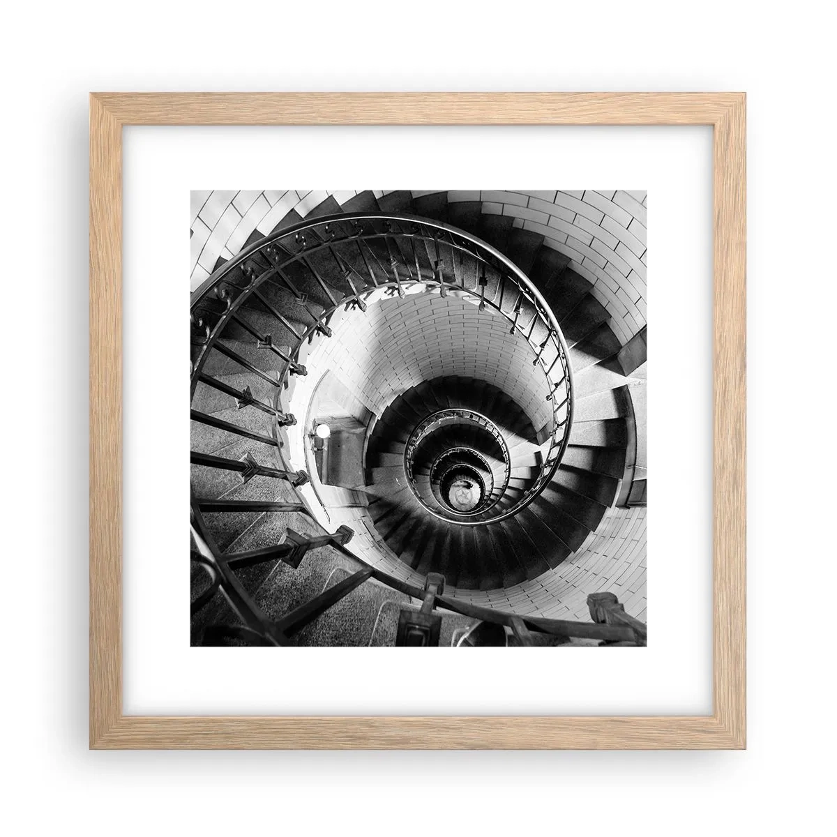 Poszter világos tölgy keretben - Feljebb es feljebb - 30x30 cm