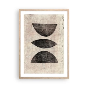 Poszter világos tölgy keretben - Etnikai absztrakció - 50x70 cm