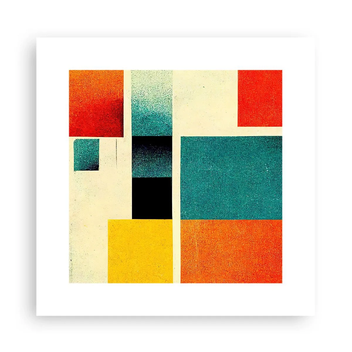 Poszter - Geometrikus absztrakció - jó energia - 30x30 cm