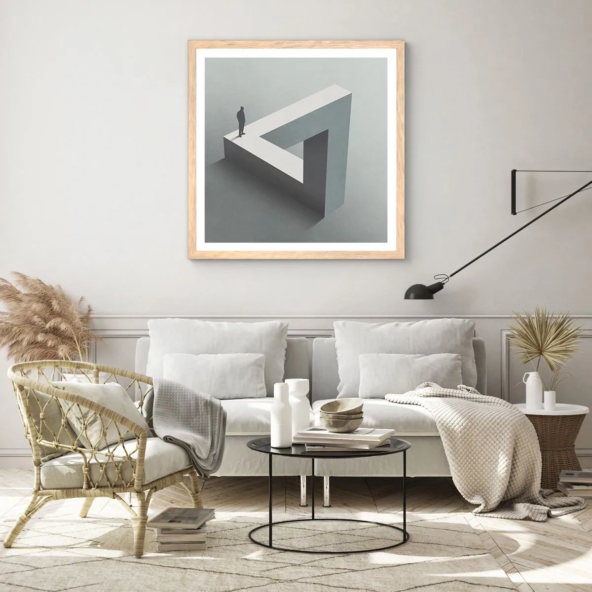 Poszter világos tölgy keretben - És mégis lehetséges - 50x50 cm