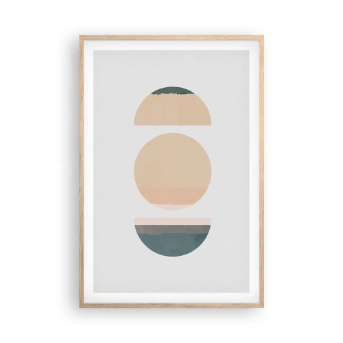 Poszter világos tölgy keretben - Kerékről kerékre - 61x91 cm