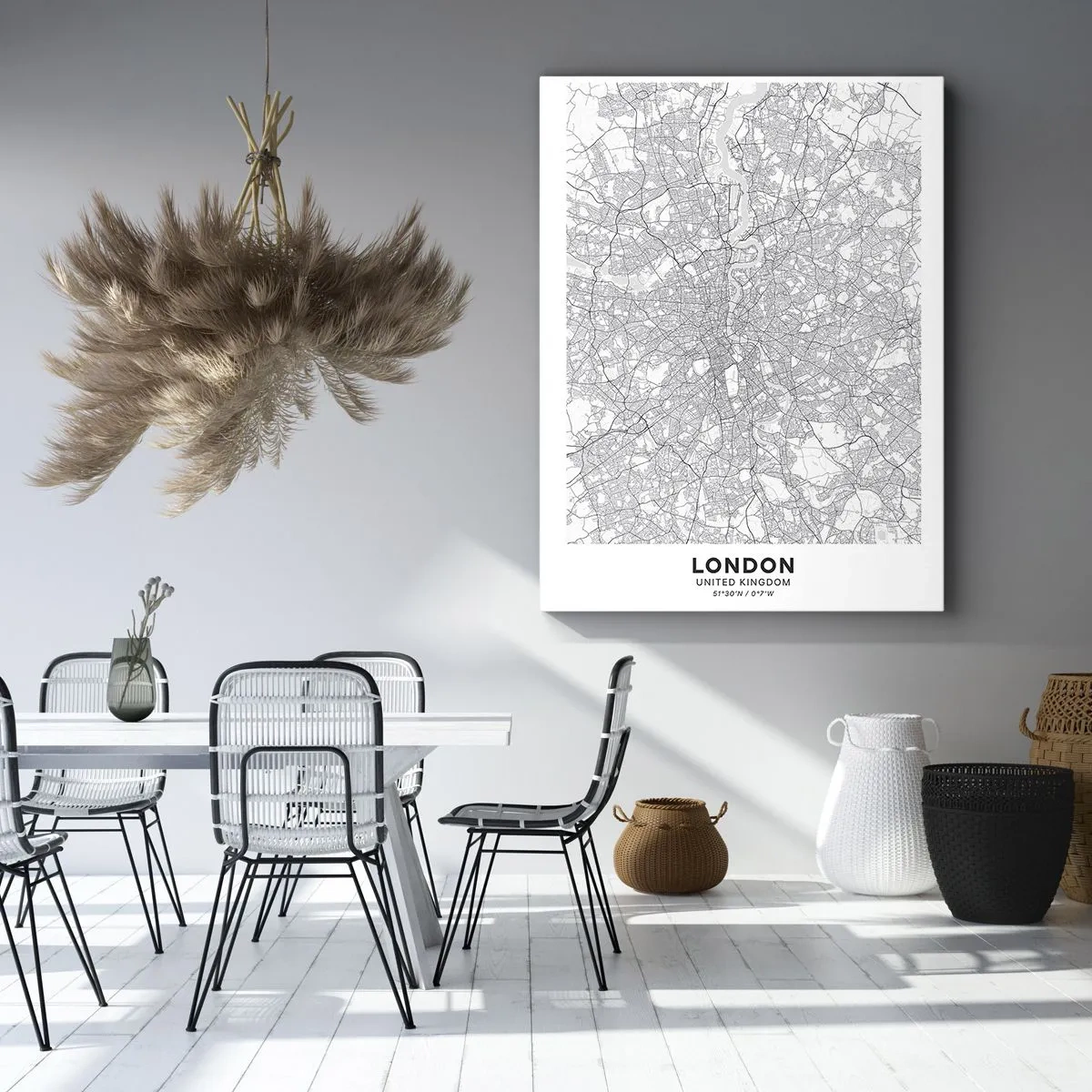 Vászonkép - A londoni labirintus térképe - 45x80 cm