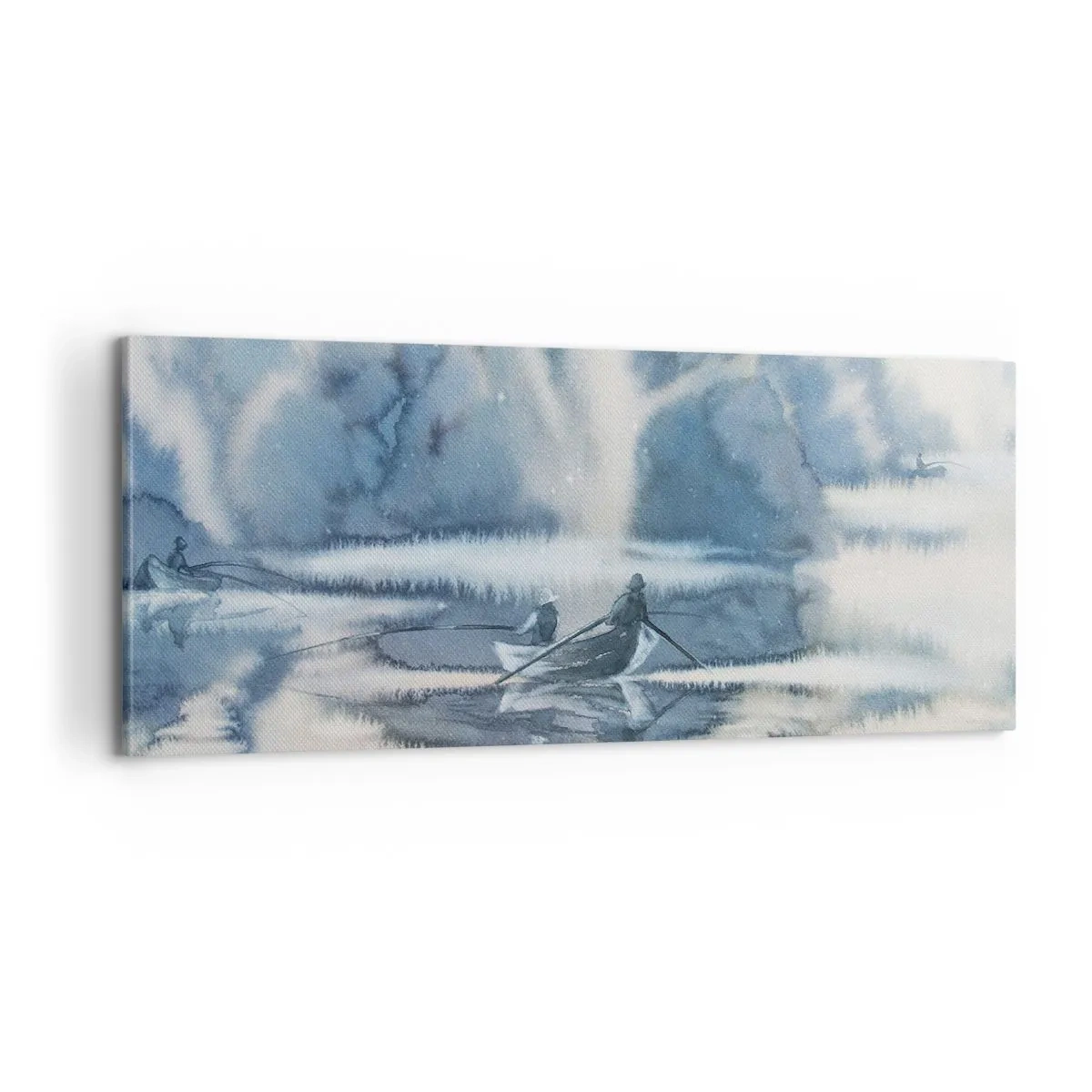 Vászonkép - Horgászok a paradicsomukban - 100x40 cm