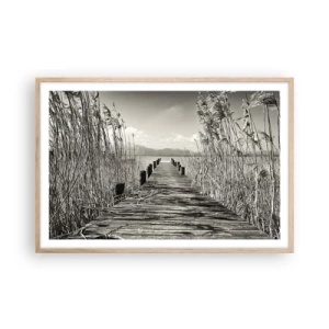 Poszter világos tölgy keretben - A fű csendjében - 91x61 cm