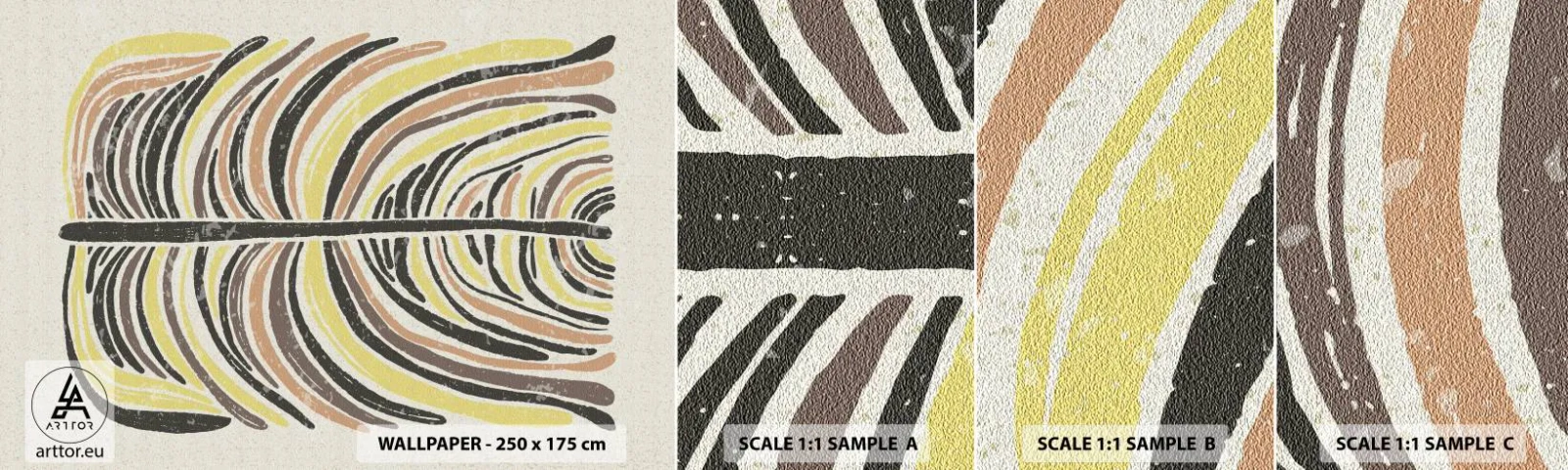 Fotótapéta Minta Standard Eco - Élénk absztrakció - Boho, Minimalizmus, Pasztell - 100x30 cm