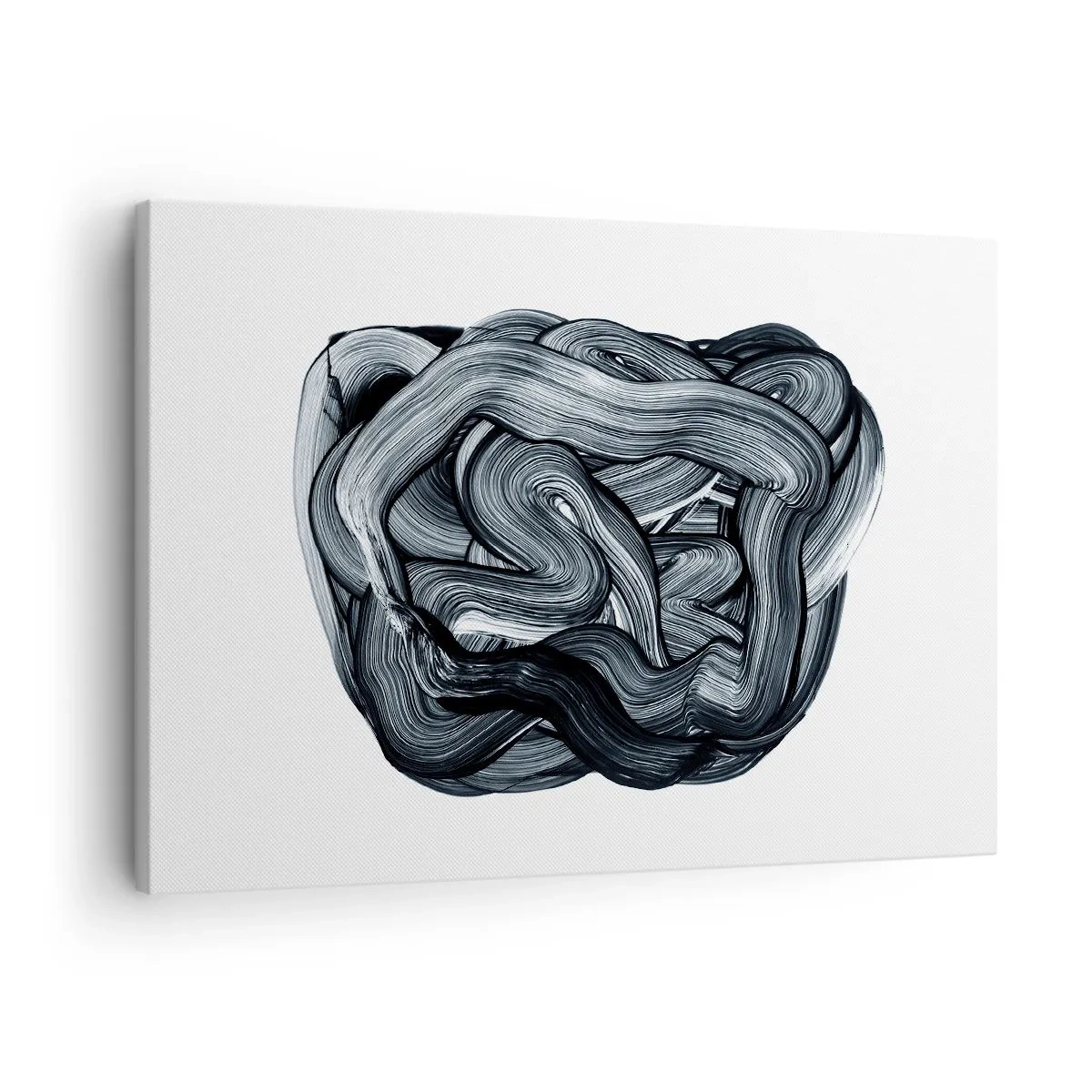 Vászonkép - Absztrakt kompozíció szürke árnyalatokban - 70x50cm - Ez nem olyan egyszerű - Modern fali dekoráció nappalihoz és hálószobához ARTTOR