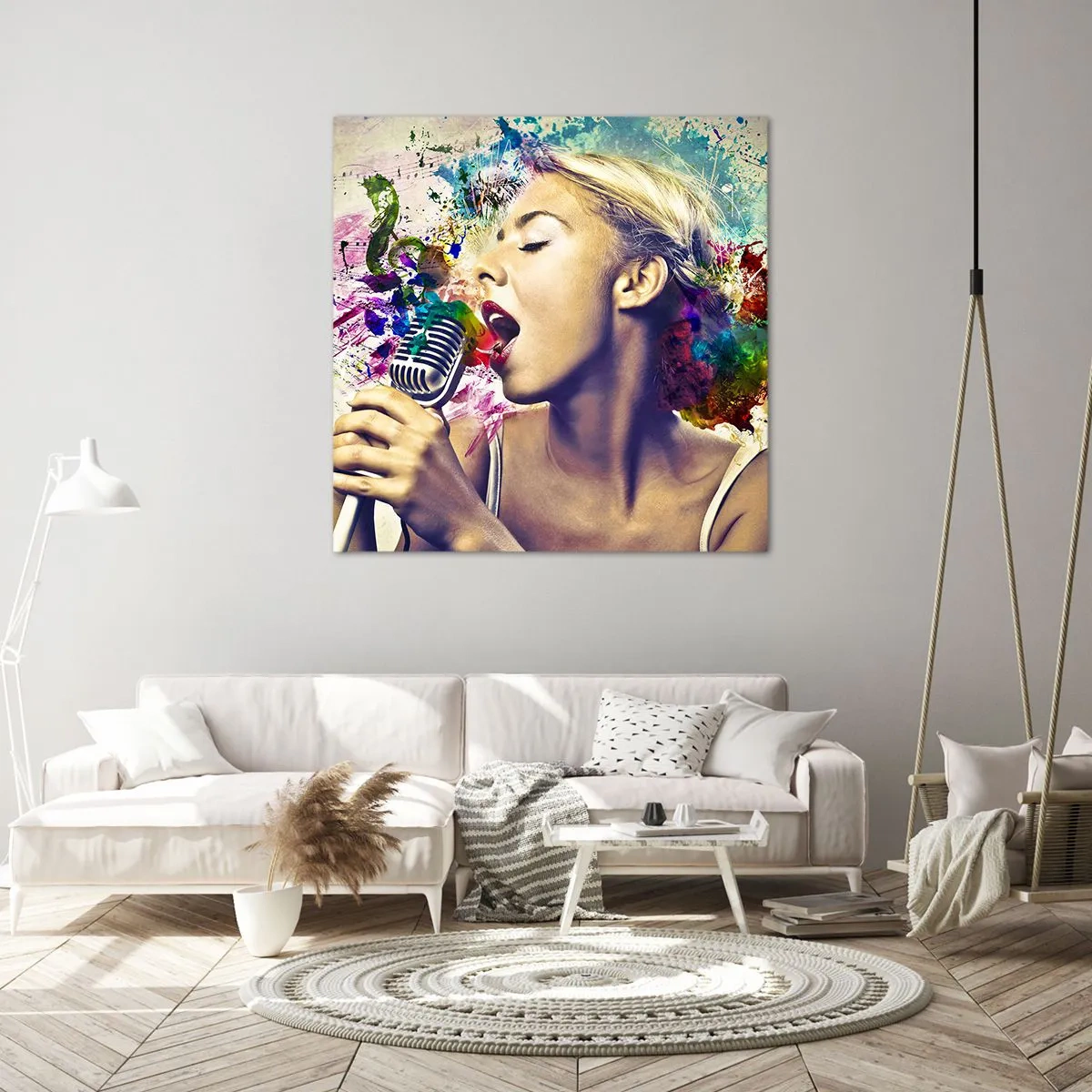 Vászonkép - Fesd meg a világot a hangoddal - 60x60 cm