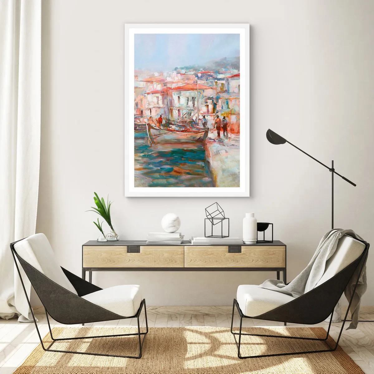 Poszter fekete keretben - Pasztell vakáció - 50x70 cm