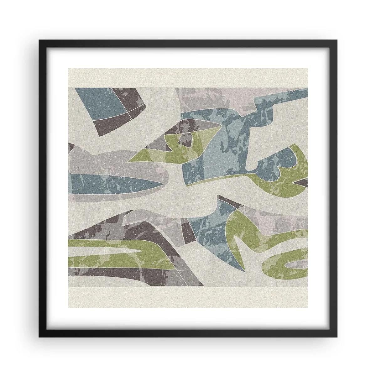 Poszter fehér keretben - Kompozíció üveg mögött - 50x50 cm