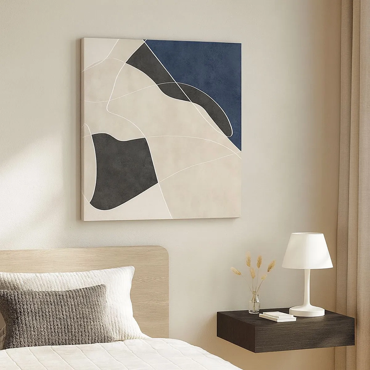 Vászonkép - Absztrakt kompozíció - az árnyalatok kontrasztja - 30x30 cm