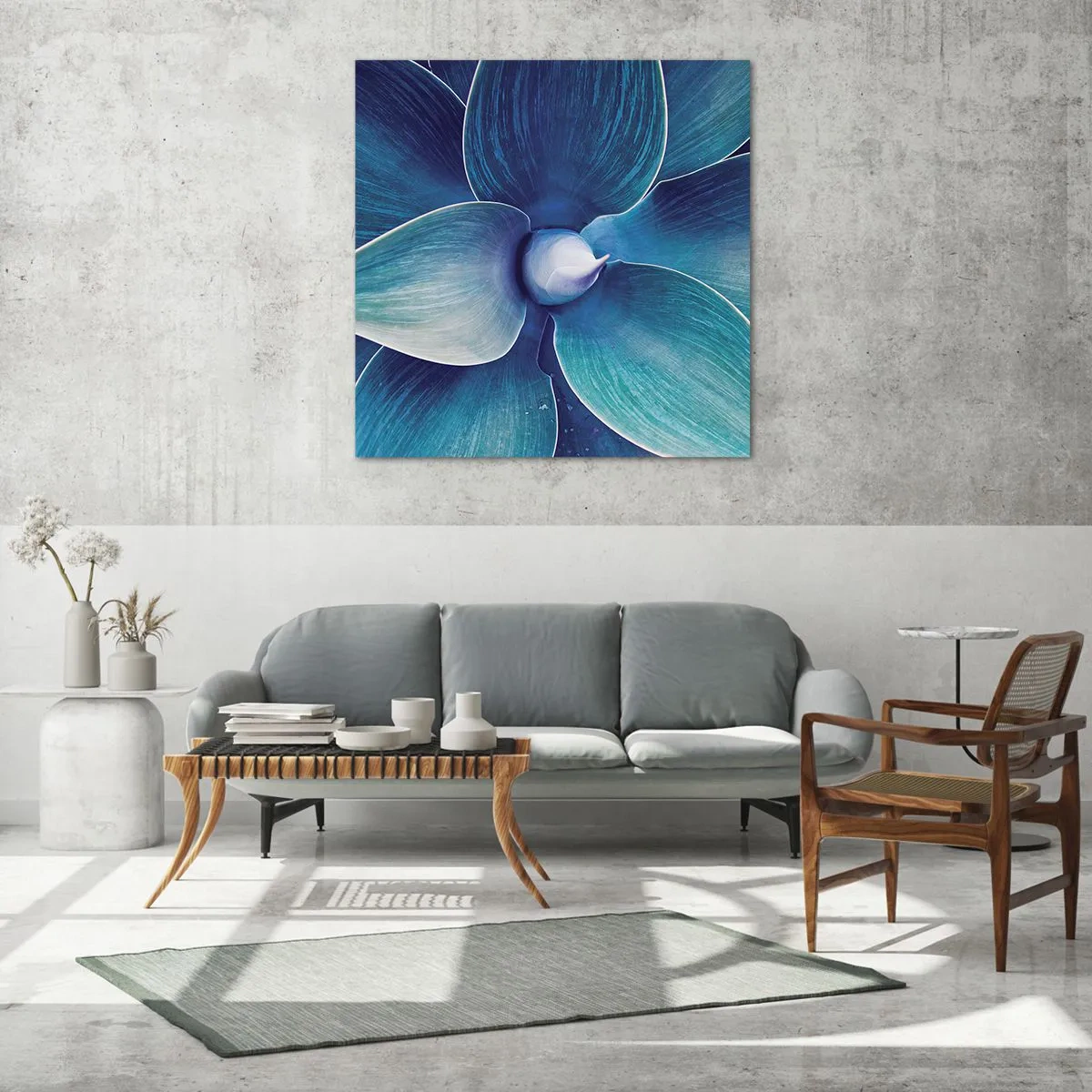 Üveg kép - Kékezve az égből - 30x30 cm