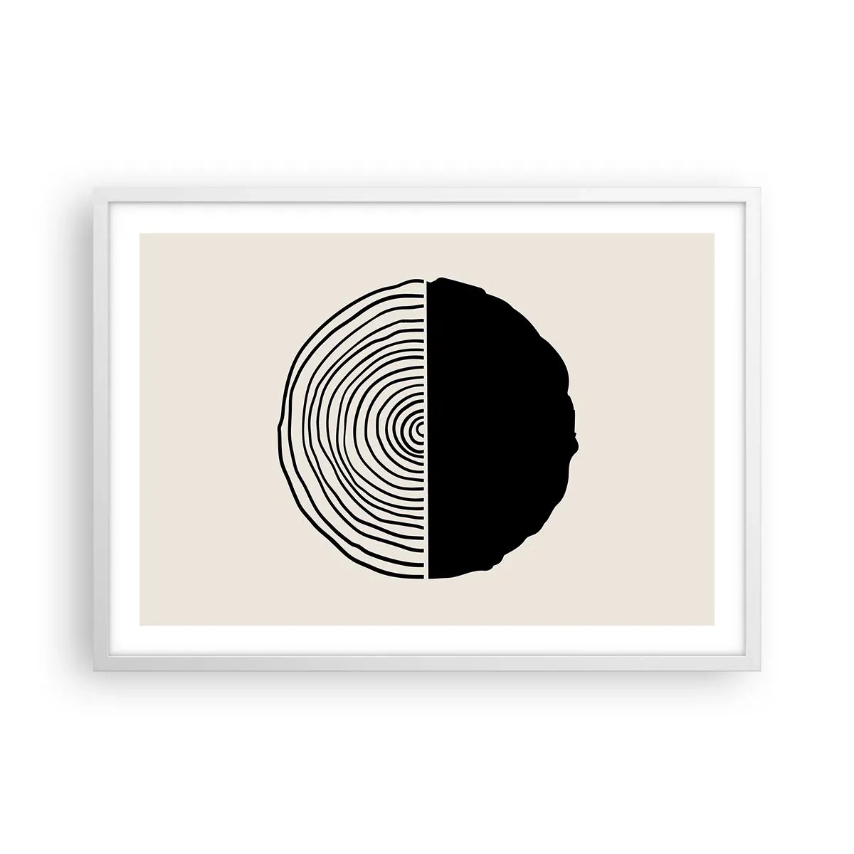 Poszter fekete keretben - Fele fele - 70x50 cm