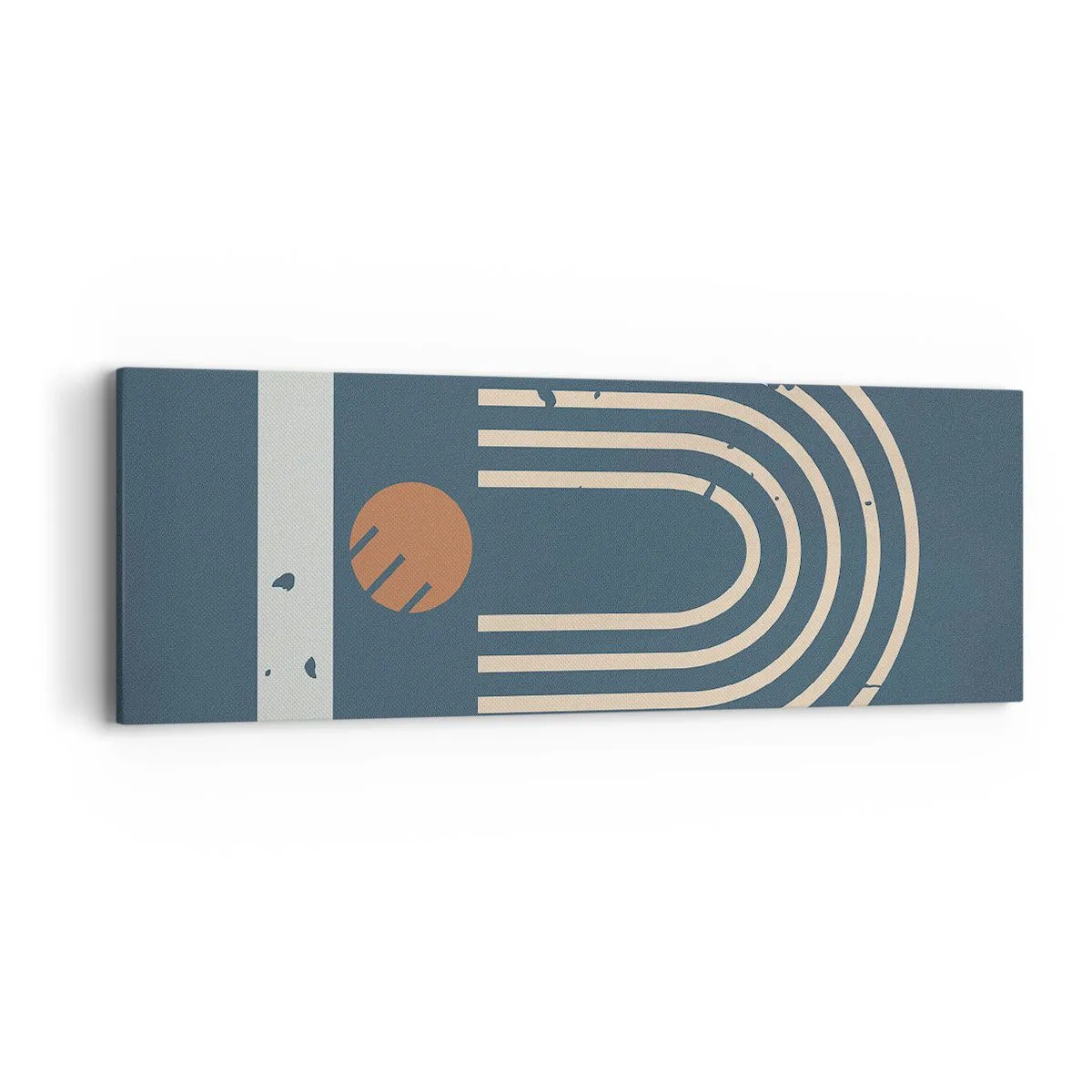 Vászonkép - Geometria sötétkék háttéren - 90x30 cm