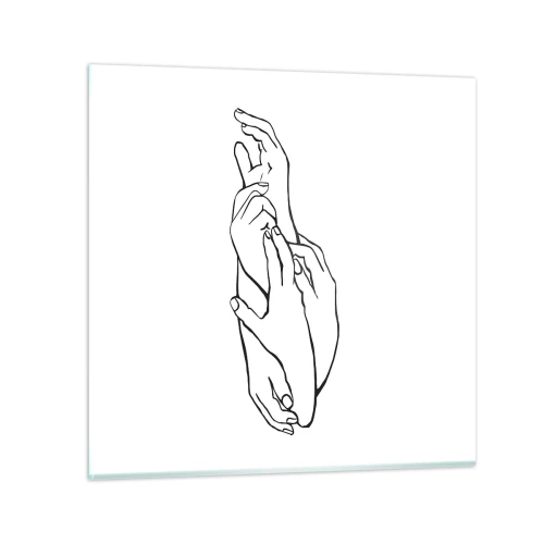 Üveg kép - Jó érintés - 70x70 cm