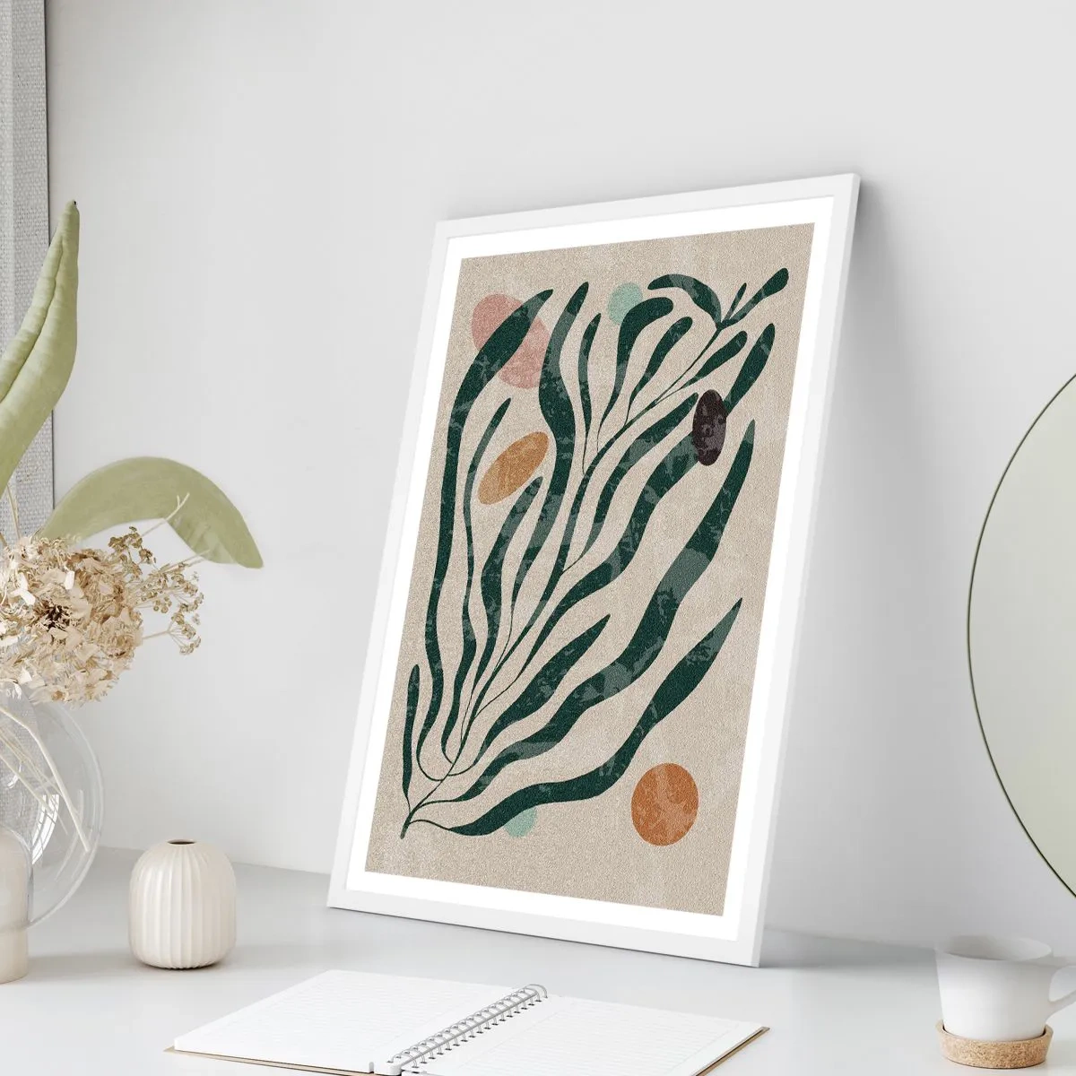 Poszter fekete keretben - Zöldek között - 70x100 cm