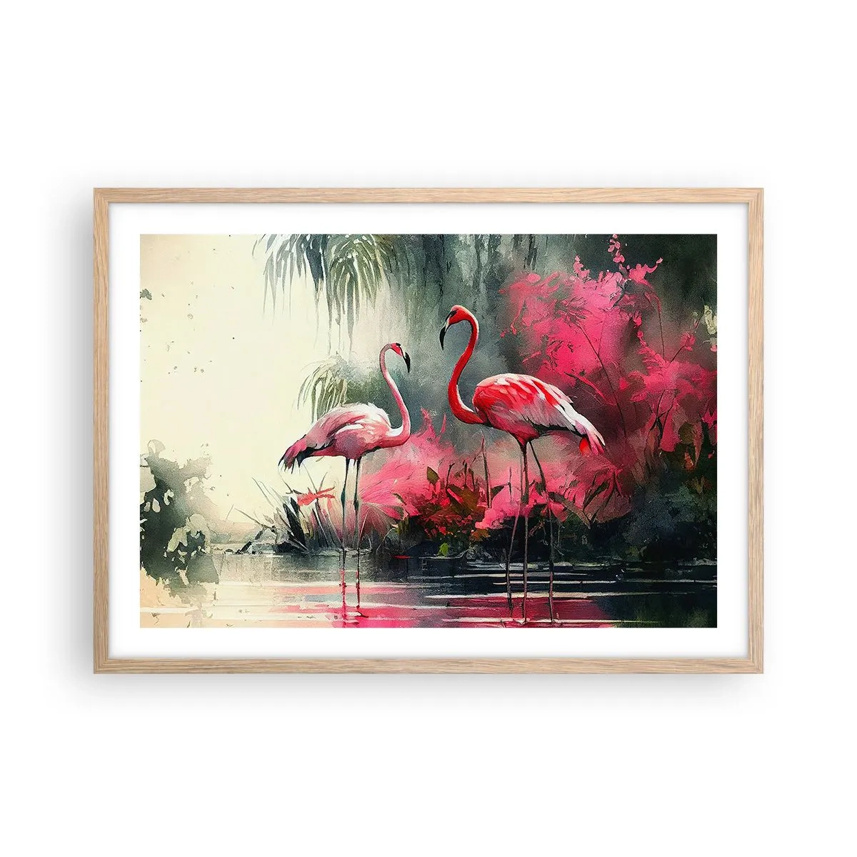 Poszter világos tölgy keretben - Egy lecke a természetes bájról - 70x50 cm