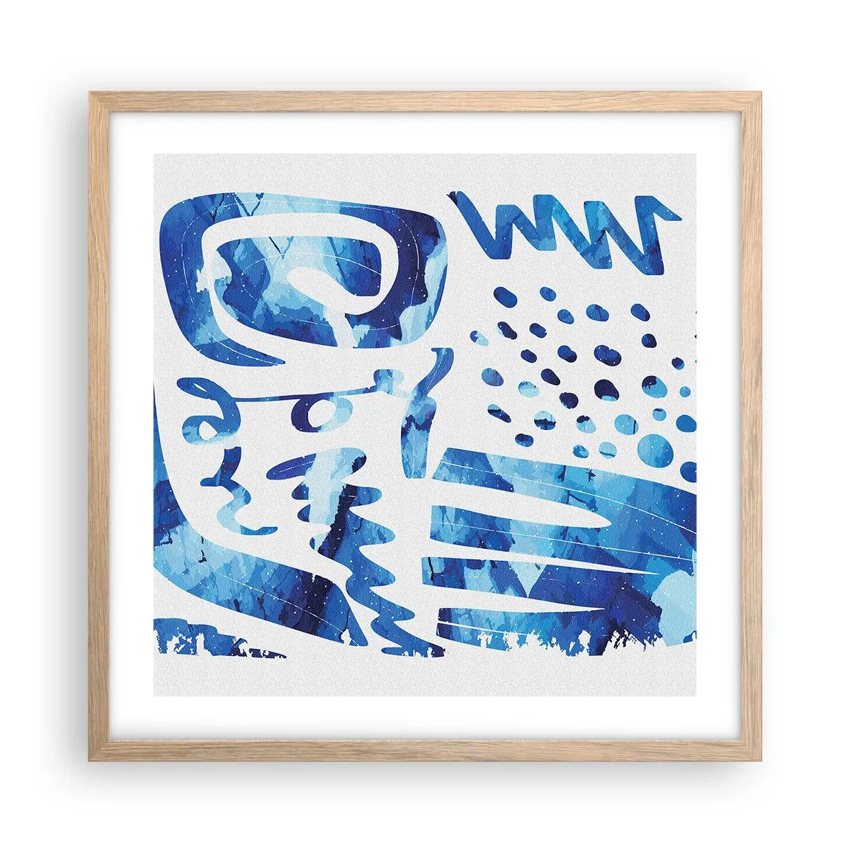 Poszter világos tölgy keretben - Vissza a gyökerekhez - 50x50 cm