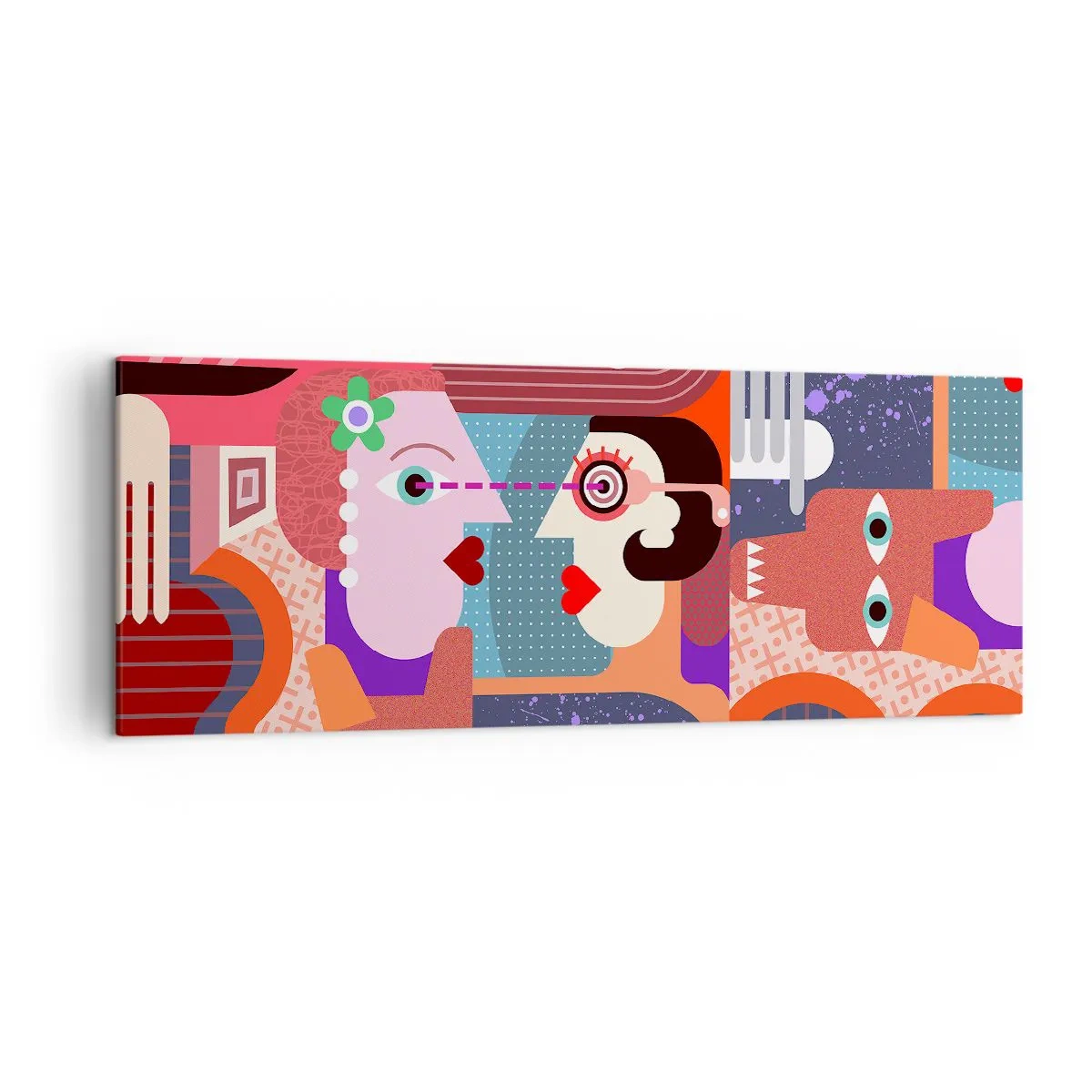 Vászonkép - Szemtől szembe - 140x50 cm