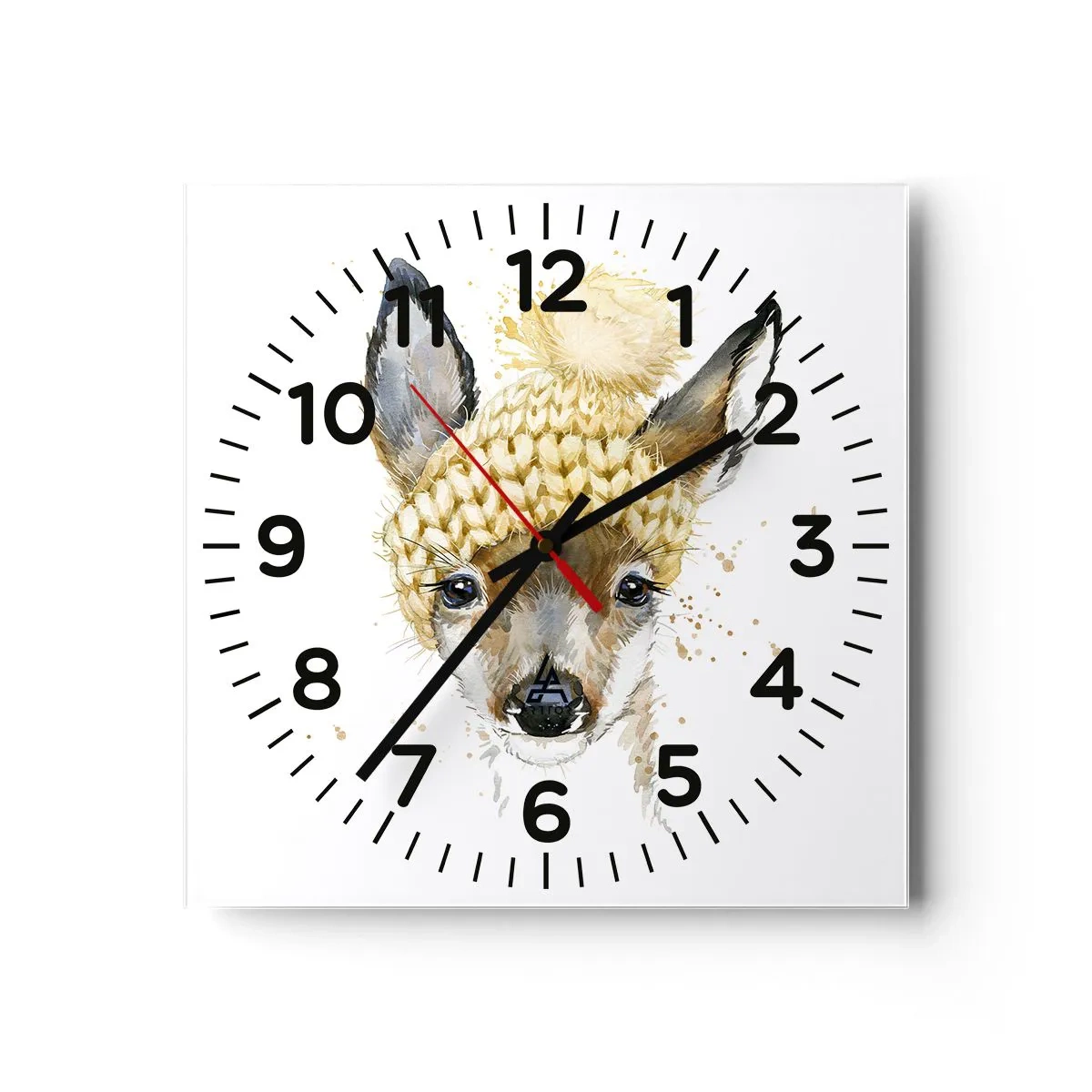 Falióra, Óra - Télre havas erdőben - 30x30 cm