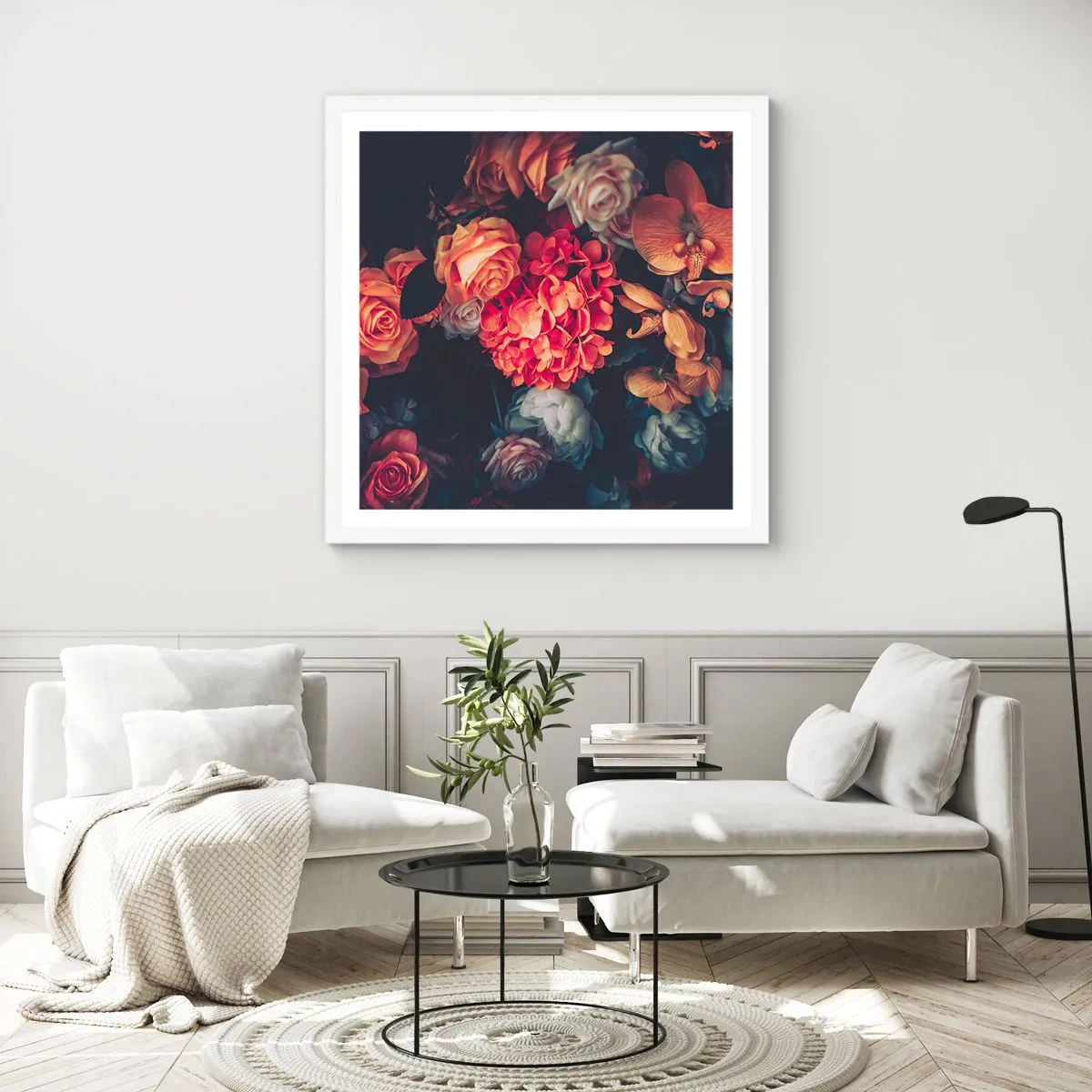 Poszter fekete keretben - Mint a holland mestereknél - 40x40 cm