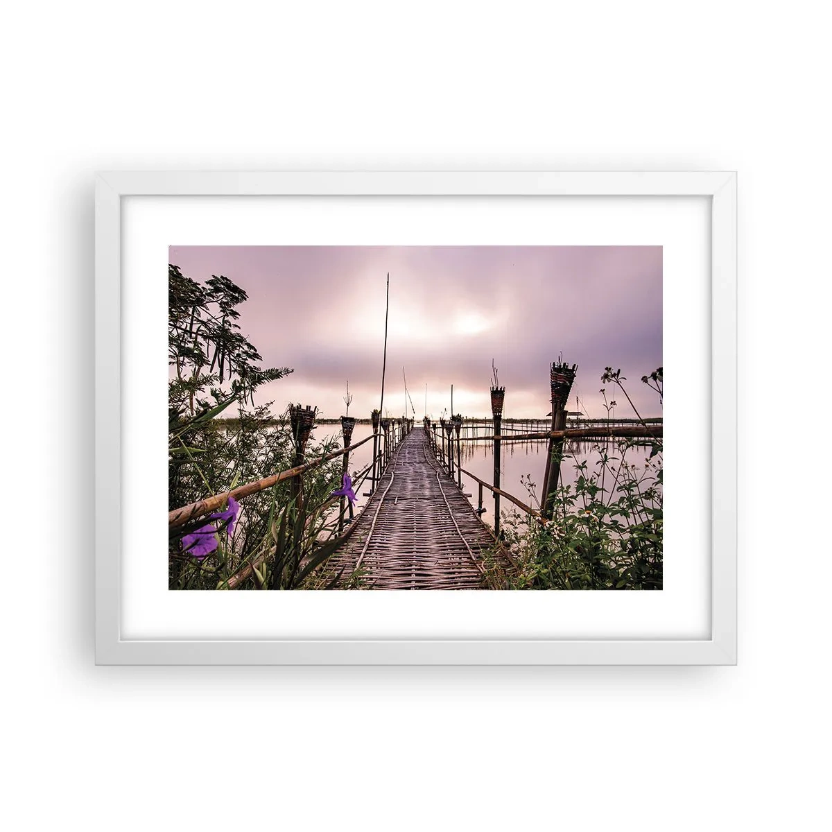 Poszter fekete keretben - Nyugalom és csend Ázsiában - 40x30 cm