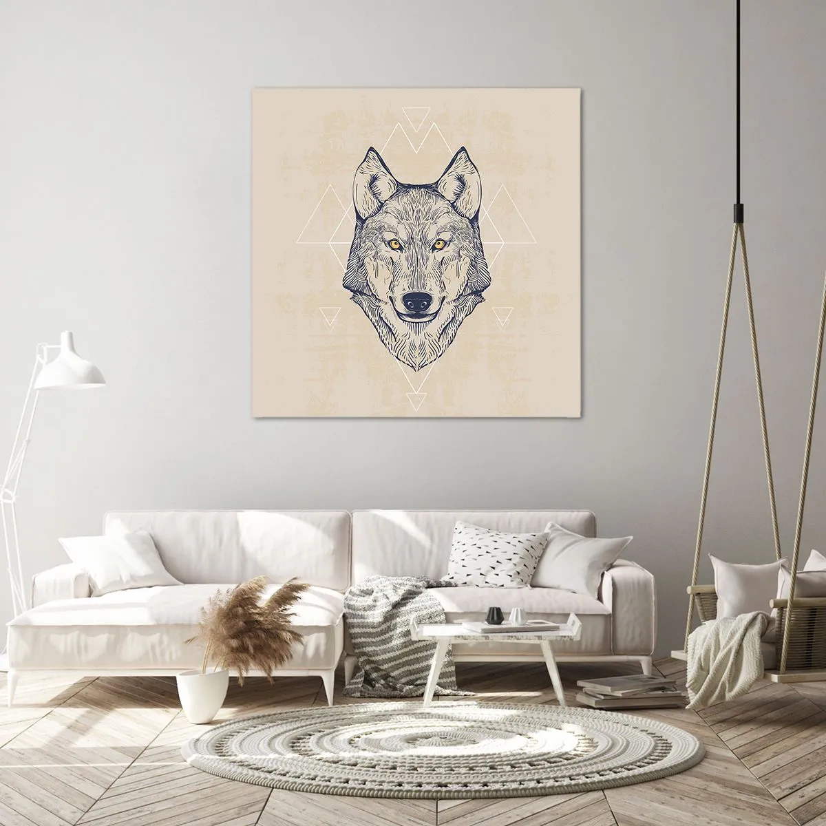 Vászonkép - Átható tekintetű alfa - 70x70 cm