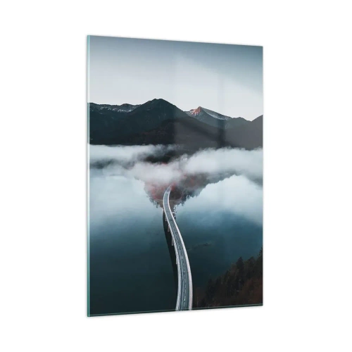 Üveg kép - Tükörsima víz felett - 50x70 cm